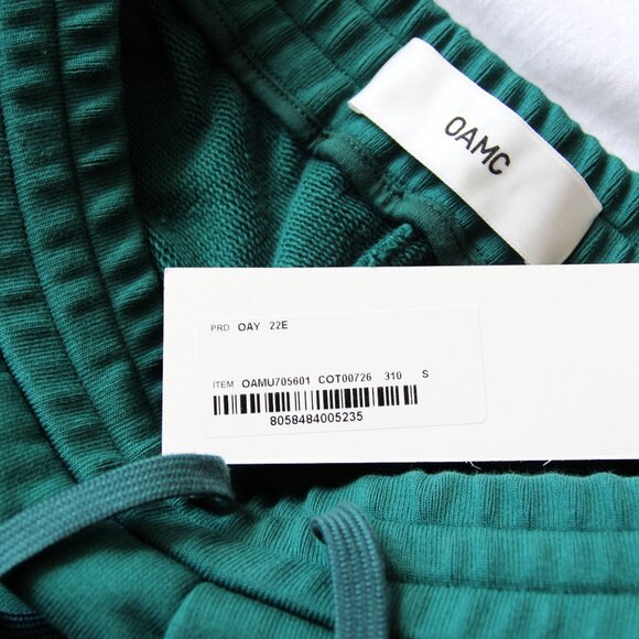 BNWT SS22 OAMC GREEN JERSEY SWEATPANTS S & M - Picture 9 of 14